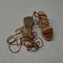 Women's Espadrille Wedges Lace Up Platform Ankle Cross Strap Slingback Summer Dress Sandals, 9.5