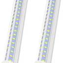 LED Shop Lights,4FT Led Light 6500k Daylight 50W 7000LM.4 Foot Shop Lighting Clear Cover Integrated V-Shape,Led Garage Lights for Workshop 4ft,Warehouse Commercial Bay Lighting(2-Pack)