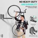 2-Pack Swivel Bike Rack Wall Mount, Bike Hangers for Garage, Space-Saving Vertical Bike Holder, Holds up to 77 lbs, Bicycle Wall Hanger Storage, No Heavy Lifting Required Indoor Hanging Bike Rack