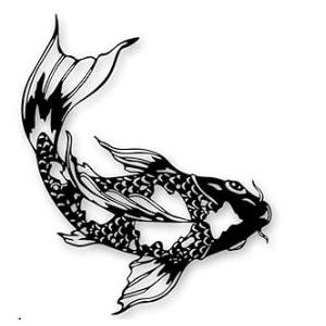 Xedatric Black Koi Fish Metal Wall Art,Yin Yang Koi Decor with Japanese Inspired Design,Rust Resistant Koi Fish Wall Art for Zen Spaces