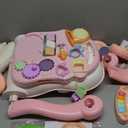 QDRAGON 3 in 1 Baby Walker and Activity Center for Girl, Learning to Walk, Sit to Stand, Early Educational Push Toys with Music Panel for Infant Toddler 12+ Months Pink