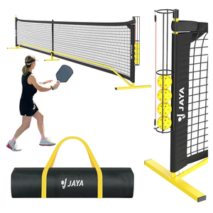 JAYA Ultra Stable Pickleball Net with Ball Holder and Balls, Weight Upgrade, IPF Standard 22 feet, Easy Setup