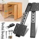 Pocket Door Slide, Cabinet Pocket Door Slide, Pivot Door Slide Hardware Inset,Cabinet Pocket Door Hardware Kit Fit for Inset Door, Cabinet Door (14in, Pieces, 2)