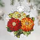 Christmas Ornaments: Stained Glass Ornament, Birth Flower Ornament, Christmas Tree Ornaments & Xmas Tree Decorations Exquisite Holiday Decor, Birth Flower Gifts Perfect Holiday & Xmas Gifts - Nov