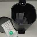 Cesun Black Bathroom Can with Lid, 1.3 Gallon Small Garbage Can with Foot Pedal, Metal Round Wastebasket for Bathroom, Bedroom, Office, Matte Black