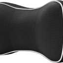 Samsonite Car Neck Pillow, Soft Memory Foam Headrest Pillow for Driving, Ergonomic Car Seat Headrest Cushion with Adjustable Strap, Breathable & Removable Cover, Neck Pain Relief, Black