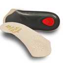 pedag Viva Mini | 3/4 Leather Arch Support Inserts | Handmade in Germany | Plantar Fasciitis Relief | Heel Cushion | Metatarsal Support Pad | Low Profile Shoe Insoles | Tan | Men US 10/ EU 43