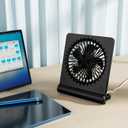 2 x Desk Fan USB Powered with 3 Speeds Adjustable Strong Wind, Ultra Quiet Mini Personal Fan USB-C Corded Powered,220 Tilt Folding Plug In USB Fan(No Battery)