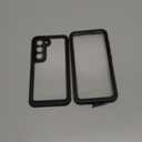 Temdan for Samsung Galaxy S23 Case,Waterproof Built-in Lens & Screen Protector[Full Body Shockproof][12 FT Military Drop Proof][Dustproof][IP68 Underwater] Case for Galaxy S23 5G 6.1-Black/Clear