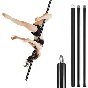 Dreamlin 9.8ft/3m Aerial Flying Dance Pole Portable Suspension Yoga Fitness Tube Hanging Rotary Silicone Steel Dancing Pole Gym Equipment for Home (Black)