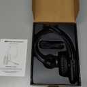 Trucker Bluetooth Headset with Mic, Wireless Headset with Noise Cancelling Microphone & Mute Button, 60Hrs Battery, Over-The-Head Bluetooth Headphones for Work, Cellphone, Laptop, Office, Black