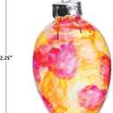 Lillian Vernon Stained Glass Egg Blown Glass Easter Ornaments - Handcrafted Hanging Tree Decorations, Stained Glass Easter Egg Holiday & Party Decor, 2 in, Assorted, 12-Piece Set