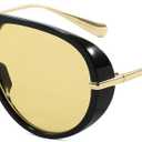 AIEYEZO Oversized Aviator Sunglasses Women Men Fashion Retro Big Frame Sun Glasses Designer Ladies Shades