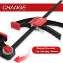 XINQIAO Bar Clamps for Woodworking 12 Inch (4) Wood Clamps Set, One-Handed Spreader with 150 LBS for Stable and Reliable Fixing Solutions