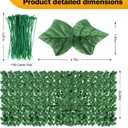 Artificial Ivy Privacy Fence Wall Screen, 39 x 118 in Garden Fake Hanging Plants Vines, Aesthetic Faux Greenery Garland Leaves with Strengthened Joint Prevent Leaves Falling Off for Outdoor Decor