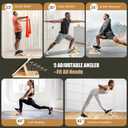 Wooden Slant Board for Calf Stretching, Portable Adjustable Calf Stretch Board with Training Poster & Resistance Bands, 300lb Weight Capacity Calf Ankle Achilles Physical Therapy Leg Exercisers
