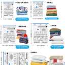 Colemoly Vacuum Storage Bags 18 Pack Vacuum Seal Bags Without Electric Pump Space Saver Storage Bags for travel, Storage and Organization (4 Jumbo/ 4 Large/ 3 Medium/ 3 Small/ 4 Roll Up) (Combo)