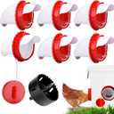 Chicken Feeder Port Kit 6 Pack Automatic Poultry Feeder Cups for Buckets & Bins, No Waste Rainproof DIY Chicken Feeders for Hens, Ducks & Other Poultry