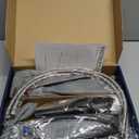 RKF Bathroom Faucets for Sink 3 Hole Matt Black 8 inch Widespread Bathroom Sink Faucet with Drain 2 Handles Cross Knobs Faucet Vanity Faucet Basin Mixer Tap with Hose & Deck CWF039-MB