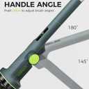 Electric Spin Scrubber Cordless Dual-Brush, IPX7 Waterproof Bathroom Power Scrubber Removalbe Extendable Handle with Digital Display, 2 Speeds, 6 Brush Heads for Bathroom, Tub, Tile, Shower, and Car