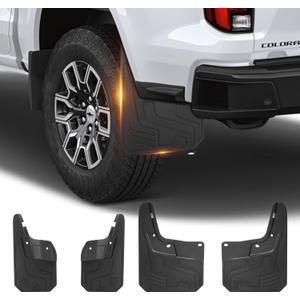 Sunsdrew Mud Flaps for Chevrolet Colorado Z71/WT/LT 2023-2026, 4PCS All Weather No-Drill Splash Guards Chevy Colorado AccessoriesNOT for ZR2/Trail Boss/GMC Canyon/Models with Fender Flares