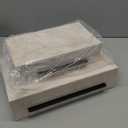 Sagala Set of 2 Ivory Shagreen Decorative Boxes With Black Metal Handles, Faux Leather Jewelry Boxes Modern Storage Boxes Photo Boxes Memory Boxes Home Organizer Box(Ivory)