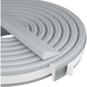 196” WedgeShape Foam Window Weather Stripping Door Seal Strip,Soundproofing Frame Insulation Tape for Exterior Front Door,Noise Cancelling Window Inserts,Door Gap Filler Light Blocker,Gray