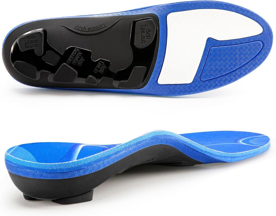 PCSsole Orthotic Arch Support Shoe Inserts Insoles for Flat Feet,Feet Pain,Plantar Fasciitis,Insoles for Men and Women Red (Mens 6-6 1/2 | Womens 8-8 1/2 (9.84 Inch)) 25 c