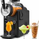 SYINTAO Slushie Machine No Ice Needed, 2-in-1 Frozen Drink & Soft Serve Ice Cream Maker, Self-Chilling Slushy Maker with 5 Presets, LED Display & Auto Clean for Home & Party (Black)