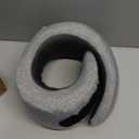 Optixion Travel Pillow, 100% Pure Memory Foam Neck Pillow for Airplanes, Comfortable Breathable Cover, Travel Essentials for Plane, Car, Train and Home, Gray