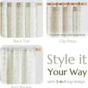 Jinchan Boho Curtains for Living Room Farmhouse Sage Green Curtains 84 Inch Length 2 Panels for Bedroom Geometric Striped Light Filtering Window Drapes Rod Pocket Sage Green on Beige