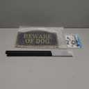 Morgtta "Beware of Dog" with Stakes Statement Plaque, Solid Metal Cast Yard Sign, Thick and Sturdy Material, Embossed Letters, 11.5” x 7.5" Cast Aluminum Sign with 31.5" Post and Stainless Screws