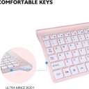 cimetech Wireless Keyboard and Mouse Combo, Compact Full Size Wireless Keyboard and Mouse Set 2.4G Ultra-Thin Sleek Design for Windows, Computer, Desktop, PC, Notebook, Laptop - Pink