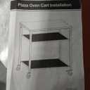 Pizza Oven Table for Ninja Woodfire, Blackstone, Cuisinart, 32x24 Inch Stainless Steel Outdoor Grill Prep Cart with Hooks, Portable Food Station