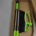 Soft Bristles Green Angle Broom with Long Handle Indoor Sweeping Broom for Home Kitchen Hardwood Floor Cleaning