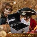 Lingway Toys Large Kids Pirate Treasure Chest Teacher's Favorite Treasures Collection Storage Box with 2 Sets of Locks and Keys Only (Vintage Bronze Coating, 8.7"X6.3"X6.9")