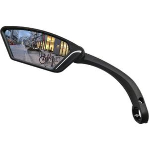 MEACHOW New Scratch Resistant Glass Lens,Handlebar Bike Mirror, Rotatable Safe Rearview Mirror, Bicycle Mirror,ME-002 (Blue Left Side)