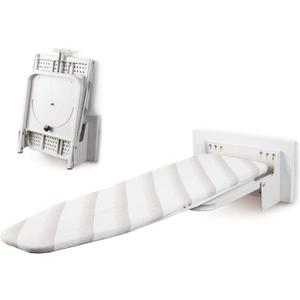 jxgzyy Wall-Mounted Ironing Boards 37x13 Inch 180 Swive Foldable Ironing Boards with Heat Resistant Cover Space-Saving Laundry Ironing Board Easy to Install for Home White