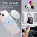 ESR for iPhone 14/iPhone 13 Case, Compatible with MagSafe, Shockproof Military-Grade Protection, Scratch-Resistant Back, Magnetic Phone Case for iPhone 14/iPhone 13, Classic Hybrid Case, Clear Pink