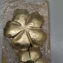 NIKKY HOME Jewelry Tray, Golden Flower Design, Small Jewelry Organizer, Ring Holder, Trinket Dish, Vanity Tray for Dresser, Women's Gift, Vintage, 5.7 x 3.3 x 0.6 inches