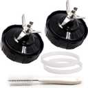 2 PACKS 7 FINS Extractor Blades Replacement Part Bottom Blade for Ninja Blender for Nutri Ninja Auto iQ BL642 NN102 BL682 BL2013 and More