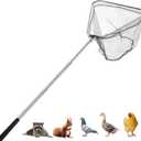 Chicken Catching Net, Animal net with Extendable 46 Inch Stainless Steel Pole, Chicken Net for Chickens, Ducks, Birds Cats, DogsFishnet, Chicken Catcher for Poultry Supplies