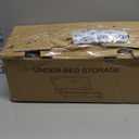 Under Bed Storage with Wheels, 2 Pack Under Bed Storage Containers with Label Holders for Clothes, Shoes and Blankets, Rolling Underbed Shoe Organizer with Cover, Beige (30.71x15.7x7.28 in)