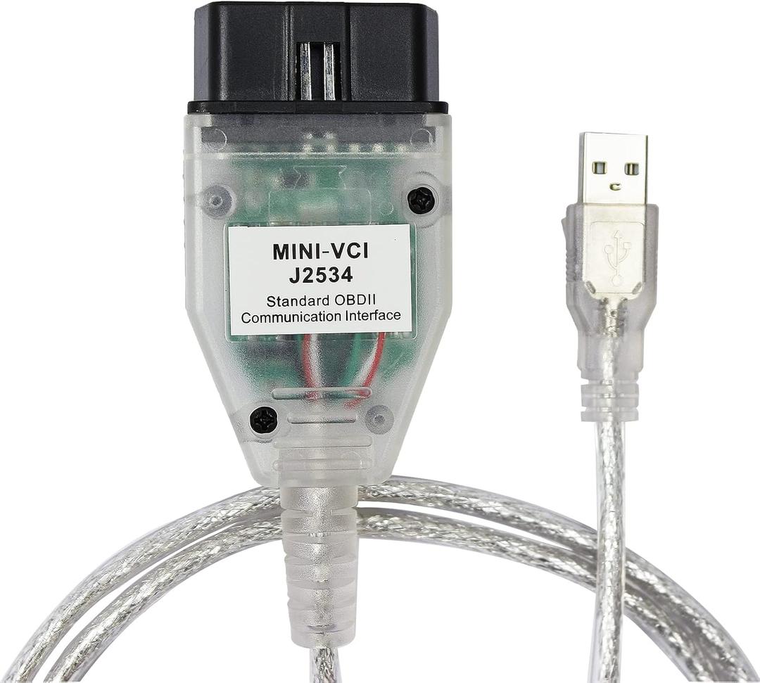 VCI J2534 Cable Fit for Toyota TIS Techstream - Latest Version V16.00.017, Firmware V1.4.8, Cable OBD2 Diagnostic Cable, Scanner Adapter Diagnostic Cable Scan Tool, Support Win XP WIN7 WIN10 32/64bit