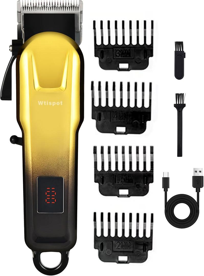 Hair Clippers,Cordless Rechargeable Hair Clipper & Trimmer,Coded Guide Combs,Professional Clippers for Men,Women,Children