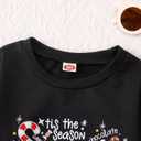 CM C&M WODRO Toddler Kid Christmas Sweatshirt Boy Girl Tis The Season Shirt Cute Xmas Graphic Pullover Top Holiday Outfit (Black)