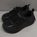 Women's Orthopedic Diabetic Extra Wide Walking Shoes: Plantar Fasciitis Supportive Flat Feet Sport Tennis Shoes, Comfortable Arch Support Foot Pain Relief Outdoor Hiking Trail Sneakers Black Size 7.5