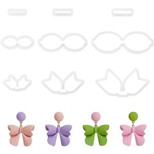 UNICRAFTALE 9Pcs 3 Styles Bow Polymer Clay Cutters Bowknot Clay Earrings Cutters Bow Shape Polymer Clay Earrings Polymer Clay Molds Clay Cutter for DIY Earring Jewelry Making Tools