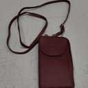 S-ZONE Small Crossbody Bags for Women Cell Phone Purse RFID Blocking Wallet Purses with Credit Card Slots, Dark  Red