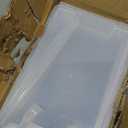 6 Pack Extra Large Pencil Box with Removable Divider, Thickened Pencil Case Bulk, Clear Crayon Marker Organizer Stackable Plastic Small Storage Containers for Pen Craft School Supplies (Multi)